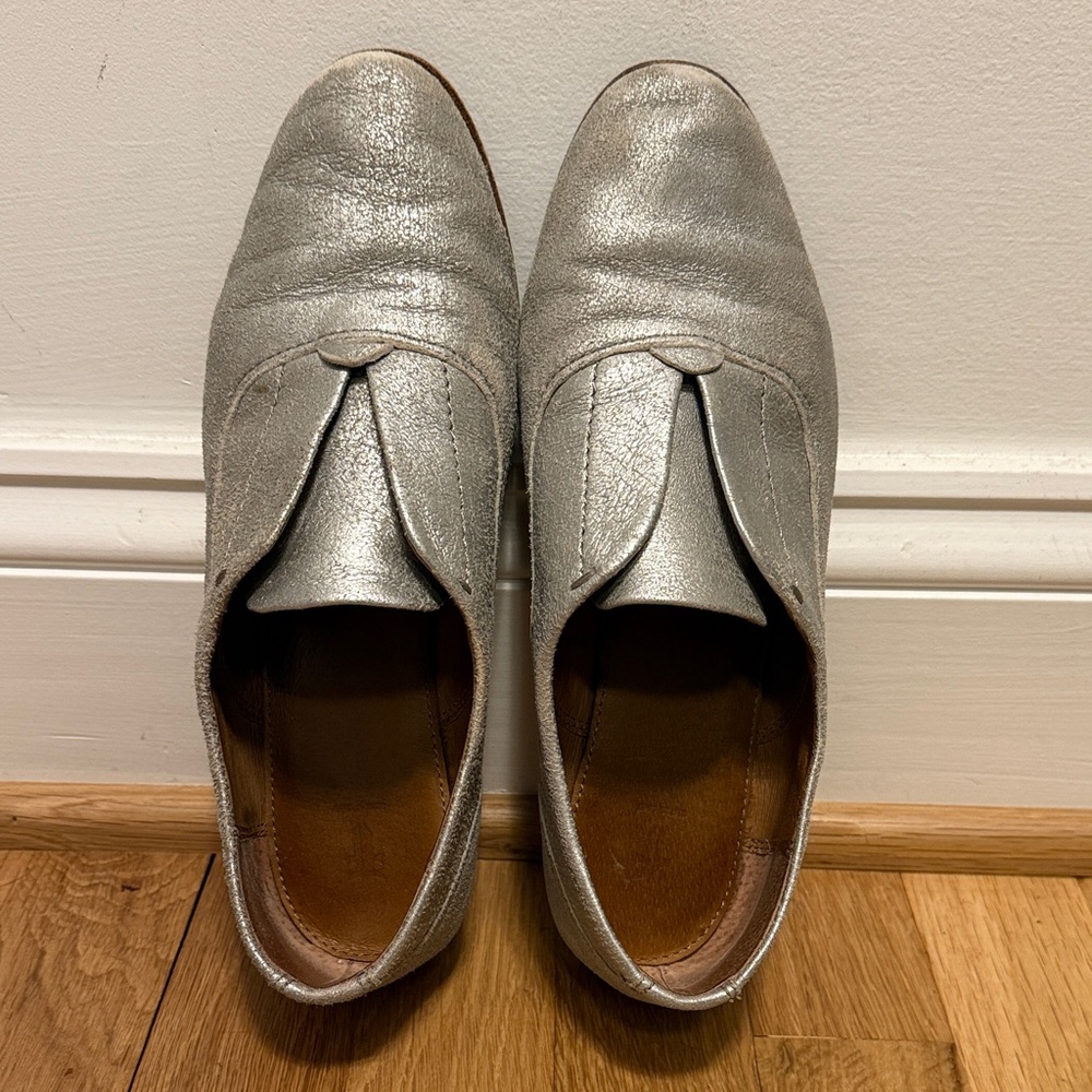 Frye Silver Loafers